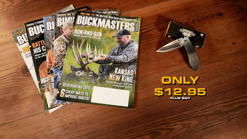 Bear & Son Cutlery Lock Blade Knife + FREE Subscription to Buckmasters Print & Digital Magazine