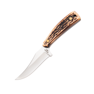 Bear and Son Cutlery 7 1/4" Stag Delrin Upswept Skinner + FREE One Year Subscription to Buckmasters Whitetail Magazine